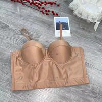 Vente en gros de bustiers corsets pour femmes, personnalisés, basiques, ajustables, en acier doré fantaisie, avec bretelles simples, style bustier, haut de soutien-gorge, corsets féminins