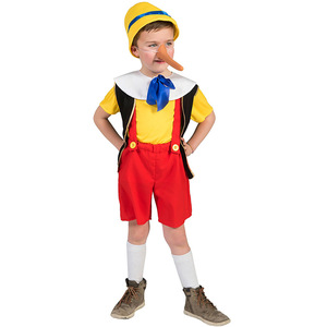 Costume de carnaval d'Halloween pour enfants, costume de film <span class=keywords><strong>Pinocchio</strong></span> à long nez, jeu de rôle, cosplay, costume fantaisie pour enfants - Product Image 1