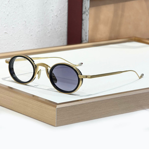 Gafas de Sol <span class=keywords><strong>VARDA</strong></span>, Estilo Europeo Americano, Lujo Japonés, Hechas <span class=keywords><strong>a</strong></span> Mano, Vintage, Ovaladas, Montura Completa, Lentes de Resina, Protección UV, para Hombre y Mujer - Product Image 3