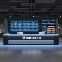 Salle de snooker et salle de cartes Bureau de réception Bar & Esports Café Internet Comptoir de caisse Unité d'angle personnalisée