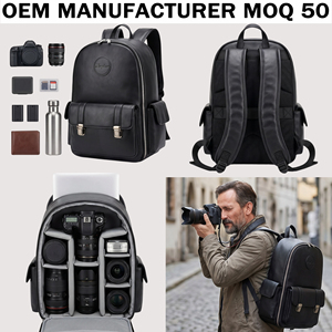 Sac à dos pour <span class=keywords><strong>appareil</strong></span> <span class=keywords><strong>photo</strong></span> en <span class=keywords><strong>cuir</strong></span> PU de qualité supérieure personnalisé, texture crocodile noir, multifonctionnel, pour usage professionnel - Product Image 2