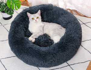 Fabricante personalizado de lujo grande de felpa esponjosa camas redondas para perros lavables extraíble Donut camas para mascotas para perros y gatos - Product Image 3