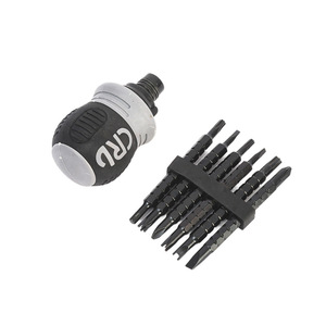 Jeu de tournevis à cliquet Cru 11 en 1, embouts multifonctions, kit d'outils miniatures Phillips à tête plate pour réparation de bricolage - Product Image 1