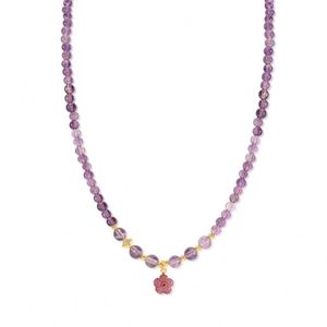 Dylam Fine <b>Top</b> Jewelry Factory Directly Sales Customizable Natural <b>Crystal</b> Bead Necklaces with Sakura Pendant for Women Daily - Product Image 1