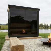 Sauna extérieur compact pour 2-3 personnes, en thermowood, fabricant OEM