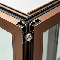 Porte coulissante en alliage d'aluminium à rupture de pont thermique, isolation thermique, étanche, résistante aux UV, pour jardin