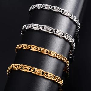 <span class=keywords><strong>Bracelet</strong></span> torsadé unique en acier inoxydable pour femmes et hommes, chaîne de cheville/main avec rallonge, accessoires de bijoux d'été - Product Image 1