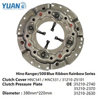 HNC541 31210-2740 Aplicable para Camiones y Autobuses Hino Serie 500 Rainbow Ranger con Cubierta de Embrague de 380 mm y Plato de Presión de Embrague