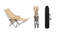 Chaise pliante en métal robuste 3 positions, dossier haut 600D, pour pêche, pique-nique, voyage, siège inclinable, sieste