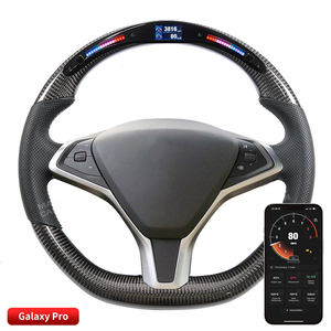 Volant sport en fibre de carbone LED pour Tesla Model S avec application mobile - Product Image 1