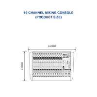 Console de mixage audio Bluetooth professionnelle IPALead MC-216 16 canaux, son surround, contrôleur DJ MP3 en plastique, alimentation 48V