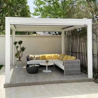 Pergola extérieure moderne automatique en aluminium pour stores pare-soleil et auvent rétractable