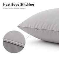 Housse de coussin en polyester brossé à fermeture enveloppe, couleur unie, pour la maison et la chambre, vente en gros, fabricant