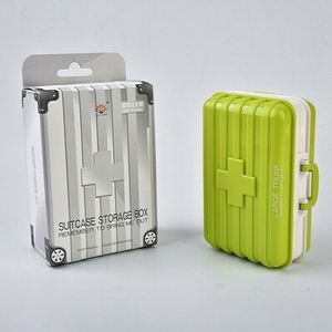 Organisateur de voyage portable à 6 compartiments en plastique, boîte à pilules colorée, boîte de rangement - Product Image 4