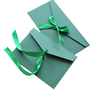 Phong Bì Quà Tặng Tái Chế Tùy Chỉnh Có Ruy Băng Bao Bì Bán Sỉ Phong Bì Giấy Kraft Cho Quần Áo Có Nơ Ruy Băng - Product Image 2