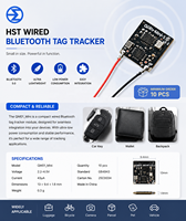 HST Mini Waterproof Wired Tag Bluetooth GPS Beidou Real-Time Street View Android IOS App PC Tanpa Kartu SIM Desain Tersembunyi Aset Mobil