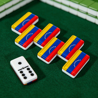 Tuiles de Mahjong Domino Personnalisées – Fournisseur d'usine – Ensemble de Mahjong Imprimé Coloré – Logo Américain Personnalisé – Table Portable Écologique