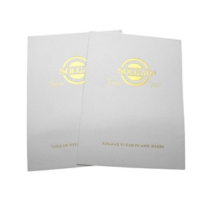 High-quality Glossy Lamination Embossed Debossed A4 White Paper <b>File</b> Folder with Logo Print for Trade Show Handouts - Product Image 1