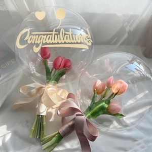 DIY stiker balon merah Aku mencintaimu Bobo transparan stiker balon pernikahan Hari Valentine dekorasi pesta ulang tahun - Product Image 3