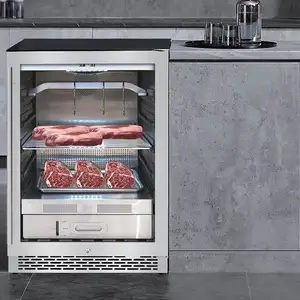 Commercial-Grade Beef Curing Fridge with Customized Meat Aging Cooler Controls Elevate Your Kitchen