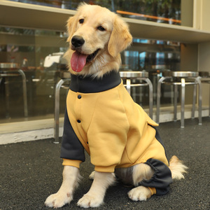 Otoño Invierno clásico Navidad perro suéter sólido ecológico poliéster para Labrador mediano-grande Golden Retriever cachorros - Product Image 6