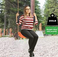Siège de balançoire en plastique antidérapant avec corde réglable et mousquetons robustes – Accessoires pour balançoire de terrain de jeu pour enfants et adultes