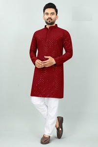 Traditional Design 14 kg Heavy Rayon <strong>Kurta</strong> with Pajama for <strong>Mens</strong> Wedding and Party Wear at Affordable Price