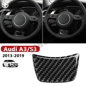 Autocollant de Volant de Voiture pour <span class=keywords><strong>Audi</strong></span> A6 C7 12-18 A7 A4L A3 <span class=keywords><strong>Q3</strong></span> Q5 Décoration en Fiber de Carbone Allroad <span class=keywords><strong>Sportback</strong></span> Auto Assesories - Product Image 2
