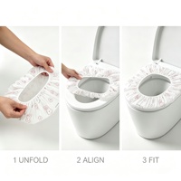 Housses de siège de toilette jetables sans formaldéhyde ni fluorescence, protection de siège épaissie et sûre pour les femmes enceintes et les enfants