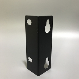 Soporte de Esquina en Forma de L de 12x3.5x4cm, Acero al Carbono Negro, Soporte Duradero para Muebles y Gabinetes - Product Image 1