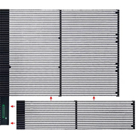 Écran d'affichage transparent couleur pleine gamme P3.9-7.8 pour intérieur avec luminosité de 2500 cd, température de couleur de 2000-9500K, garantie d'un an