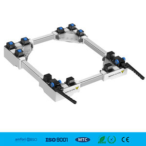 Nouveau produit : Socle de lave-linge avec roulettes relevables, support de lave-linge avec roulettes, support de réfrigérateur mobile et réglable - Product Image 2