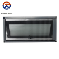 Fenêtres à auvent insonorisées en alliage d'aluminium, style moderne, double vitrage, pour maisons (vente en gros)