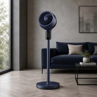 Ventilateur sur pied compact avec logo personnalisé, commande tactile, minuterie 8H, idéal pour la chambre à coucher, avec crochet de suspension