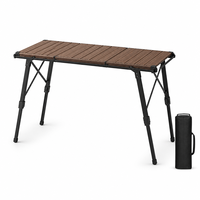 Table de camping pliable en alliage d'aluminium YYD OVERLAND, modulaire IGT, 89 cm, hauteur réglable, table de pique-nique d'extérieur avec sac de transport