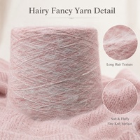 Hilo de fantasía tipo alpaca de pelo largo 1/9NM, esponjoso y peludo, mezcla de fantasía, para suéteres y bufandas, venta al por mayor a granel