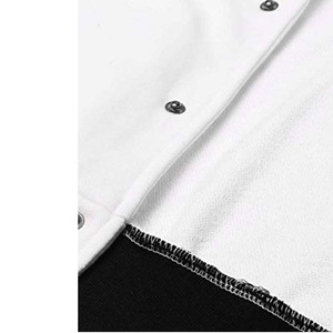 2026 Formula1 Industries Men's Varsity Jacket White Color Black Sleeves 100% <b>Wool</b> Waterproof Reversible Fleece Lining Winter - Product Image 6