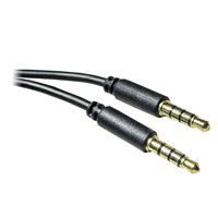 Câble audio stéréo TRRS 3.5mm mâle à mâle 4 pôles Câble microphone TRRS