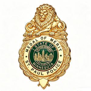 Médaille commémorative personnalisée en alliage de 5 mm, plaquée or, émail dur, avec crête de lion, gravure et impression, pour la Fête Nationale - Product Image 3
