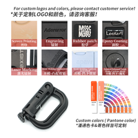 Mosquetón de Plástico en Forma de D con Clip de Cierre Rápido, Personalizable en Color, para Llavero, Accesorios para Bolsas de Exterior
