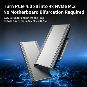 हाई-स्पीड nvme स्टोरेज विस्तार समाधान pcie4.0 x8 4-पोर्ट m.2 कार्ड ix8 4-पोर्ट एम. 2 कार्ड ix8 4-पोर्ट एम. - Product Image 3