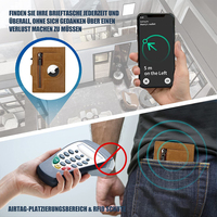Portefeuille fin en cuir véritable léger avec blocage RFID en aluminium pour hommes, porte-cartes pop-up anti-RFID