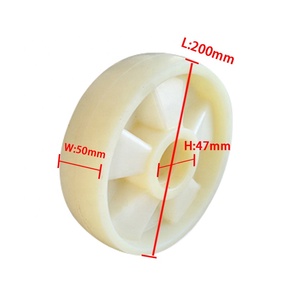 Roues en <span class=keywords><strong>nylon</strong></span> de haute qualité, solides, résistantes à l'usure, sans fissuration, à traction facile, grandes roues porteuses 180*50-20 - Product Image 3
