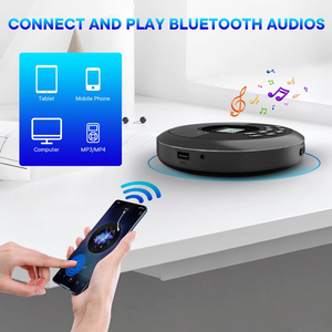 Lecteur CD portable anti-skip personnalisé en usine avec haut-parleur intégré, écran LCD, télécommande, Bluetooth, USB, MP3 – Cadeau audio idéal pour anniversaire ou étudiant - Product Image 2