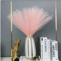 Vente chaude : Branches artificielles réalistes de 55 cm en soie et fausses plumes de pampa, faites à la main, pour décorations de Noël, de mariage et de maison, en gros