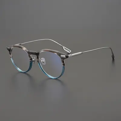 Be Careful With The Narrow Frame Japanese Pure Titanium Retro Box Business Male Tide Small Face Height Number Myopia Plate Glass