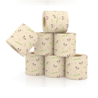 Vente en gros en usine Papier hygiénique écologique en bambou jetable 1/2/3/4 plis Papier de soie naturel OEM GSM bon marché Noyau roulant