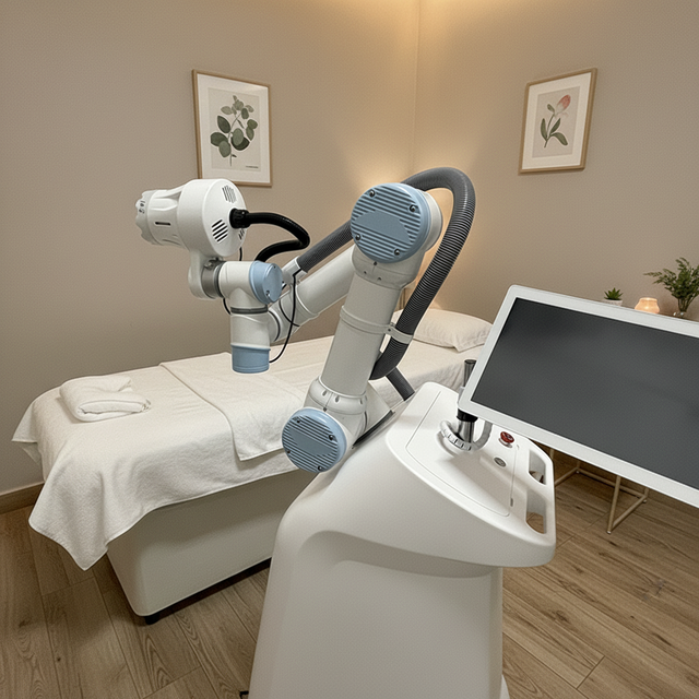 High End Intelligent Collaborative PLC Controlled Physiotherapy Robot with Motor for Personalized TCM Massage and Moxibustion