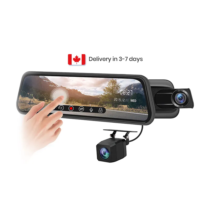 Junsun 9,35 Zoll HD 1080P Dash Cam Doppel objektiv Universal Auto DVR Kamera Video recorder Auto Registrar Rückspiegel Nachtsicht