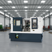 Centre d'usinage CNC à lit incliné double broche Fanuc automatique pour travaux lourds, avec stations à outils 8T/12T